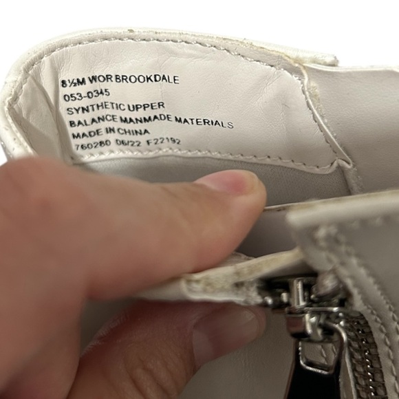 NIB Worthington Brookdale White Ankle Boots Sz 8.5 - Picture 10 of 10